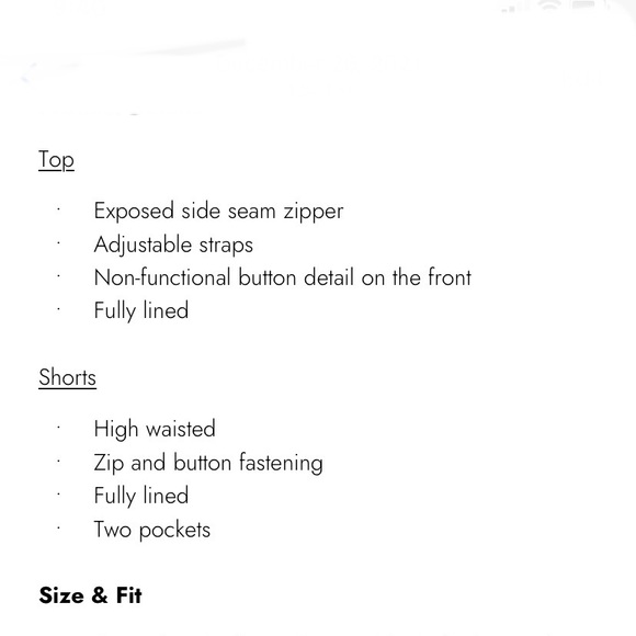 Showpo White 2 piece set shorts and cropped tank size 6 - Picture 9 of 9